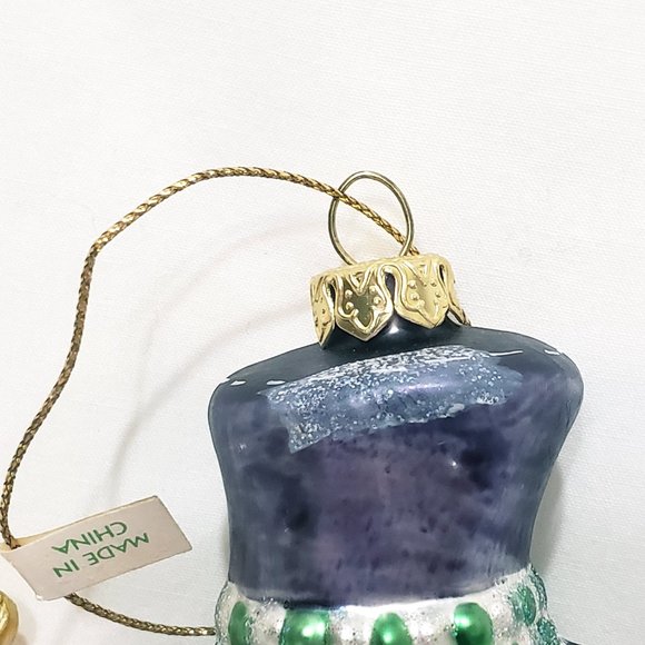 Snowman Holding Broom Ornament Old World Glass by Peschka 5 1/2" Christmas Star - Picture 5 of 9